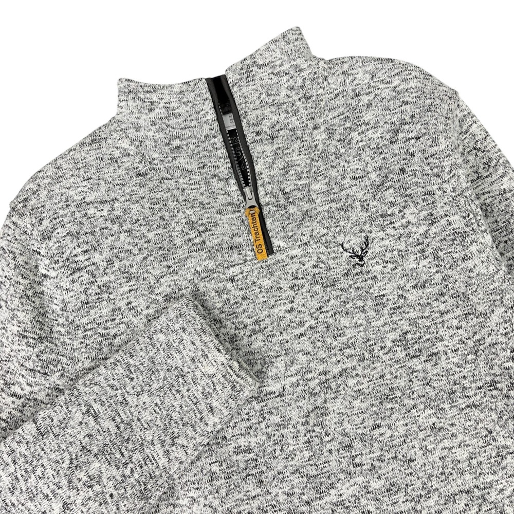 OS Trachten Sweater Stag Quarter Zip Outdoor Pullover Mens‎ S
